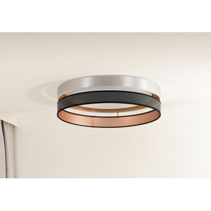 Duolla - LED Laevalgusti ROLLER DUO SHINY LED/24W/230V d. 45 cm hõbedane/must