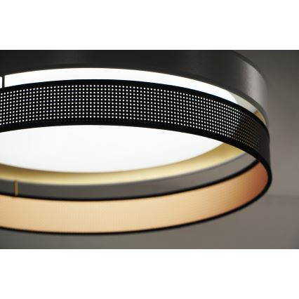 Duolla - LED Laevalgusti ROLLER DUO SHINY LED/24W/230V d. 45 cm hõbedane/must