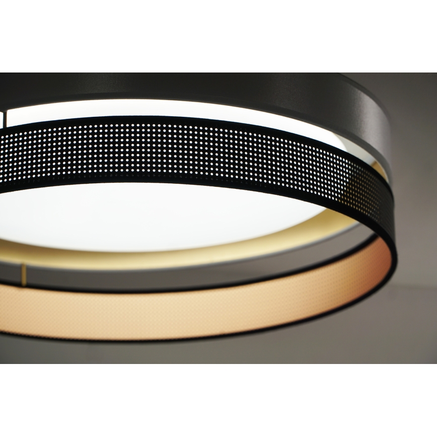 Duolla - LED Laevalgusti ROLLER DUO SHINY LED/24W/230V d. 45 cm hõbedane/must