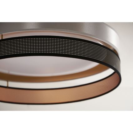 Duolla - LED Laevalgusti ROLLER DUO SHINY LED/24W/230V d. 45 cm hõbedane/must