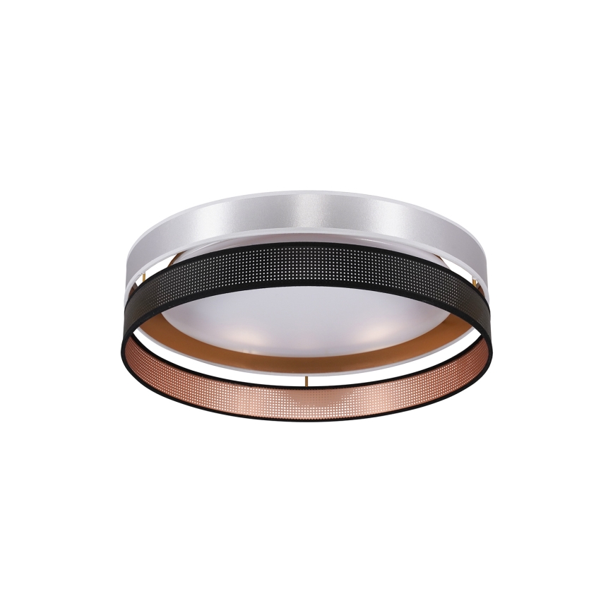 Duolla - LED Laevalgusti ROLLER DUO SHINY LED/24W/230V d. 45 cm hõbedane/must
