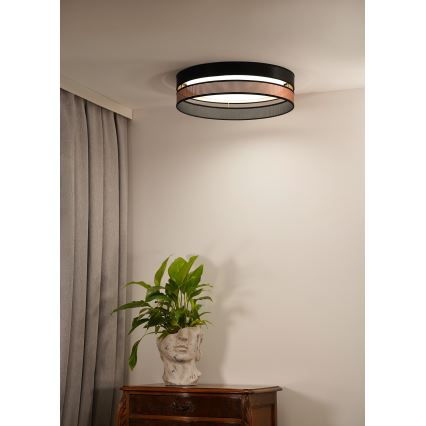 Duolla - LED Laevalgusti ROLLER DUO SHINY LED/24W/230V d. 45 cm must/vask