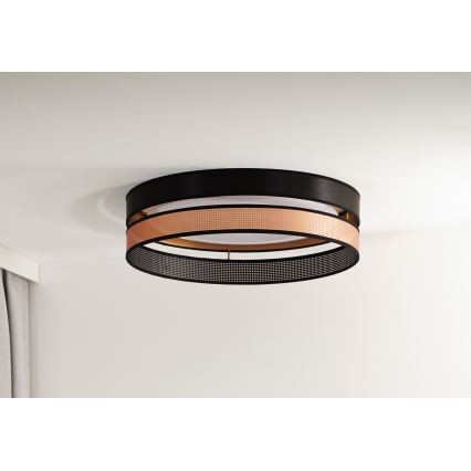 Duolla - LED Laevalgusti ROLLER DUO SHINY LED/24W/230V d. 45 cm must/vask