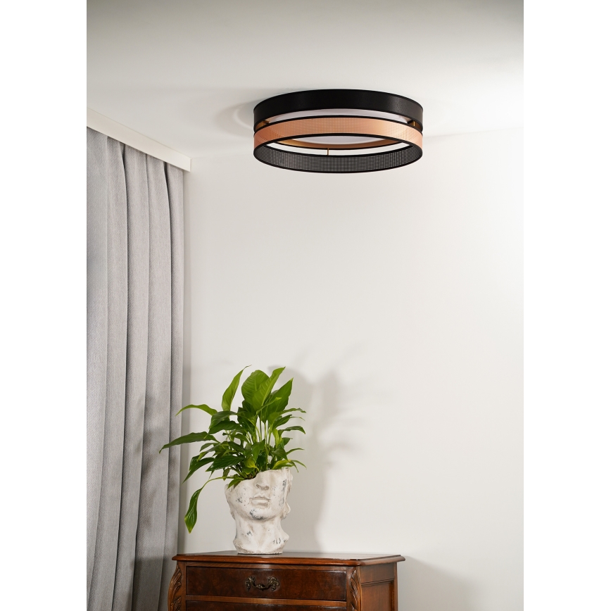 Duolla - LED Laevalgusti ROLLER DUO SHINY LED/24W/230V d. 45 cm must/vask