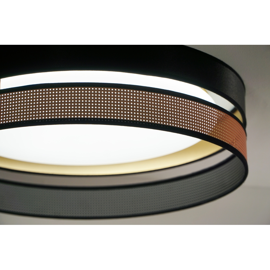 Duolla - LED Laevalgusti ROLLER DUO SHINY LED/24W/230V d. 45 cm must/vask