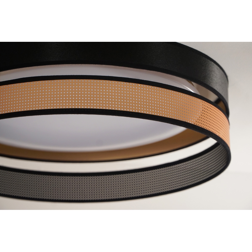 Duolla - LED Laevalgusti ROLLER DUO SHINY LED/24W/230V d. 45 cm must/vask