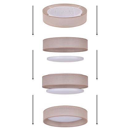 Duolla - LED Laevalgusti ROLLER LED/24W/230V d. 45 cm antratsiit