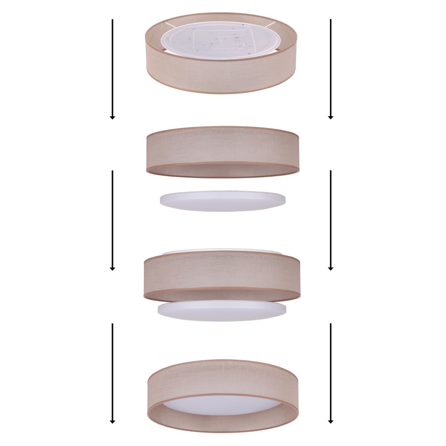 Duolla - LED Laevalgusti ROLLER LED/24W/230V d. 45 cm antratsiit