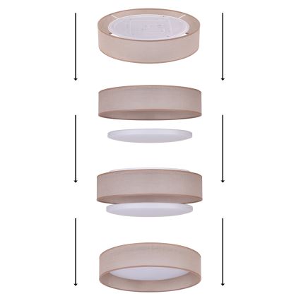 Duolla - LED Laevalgusti ROLLER LED/24W/230V d. 45 cm beež