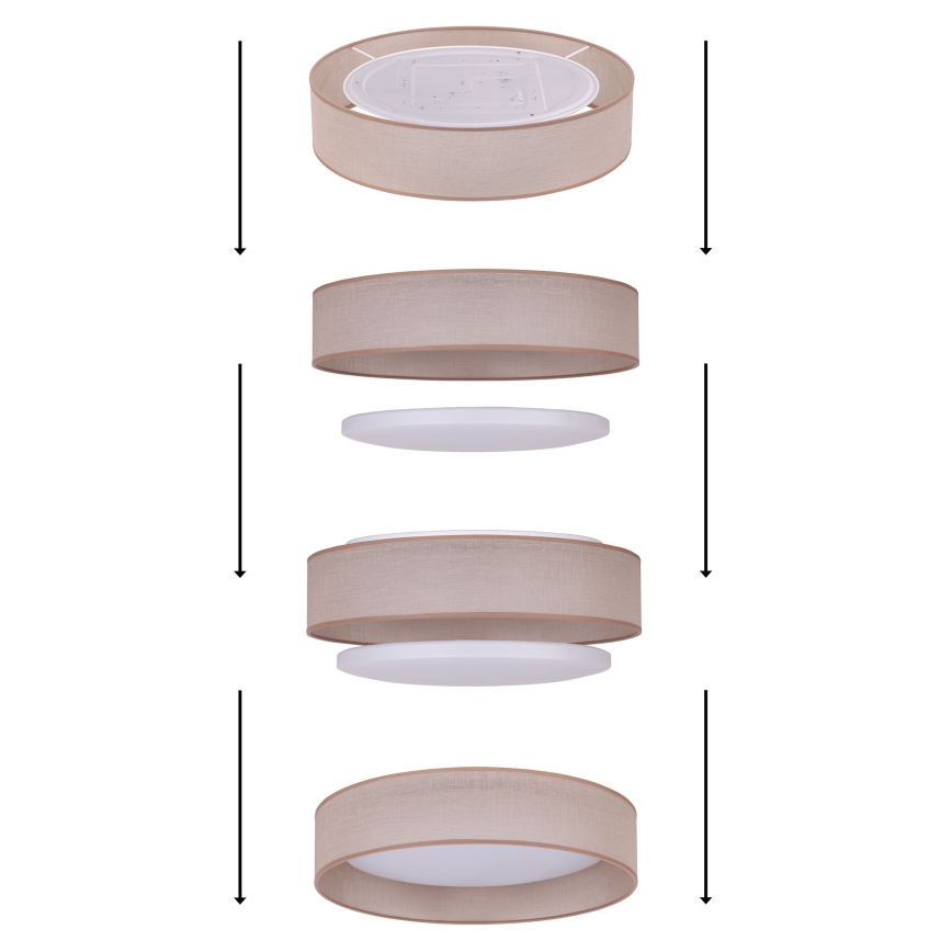 Duolla - LED Laevalgusti ROLLER LED/24W/230V d. 45 cm beež