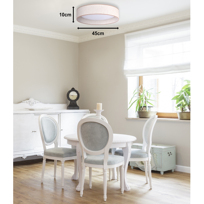 Duolla - LED Laevalgusti ROLLER LED/24W/230V d. 45 cm beež