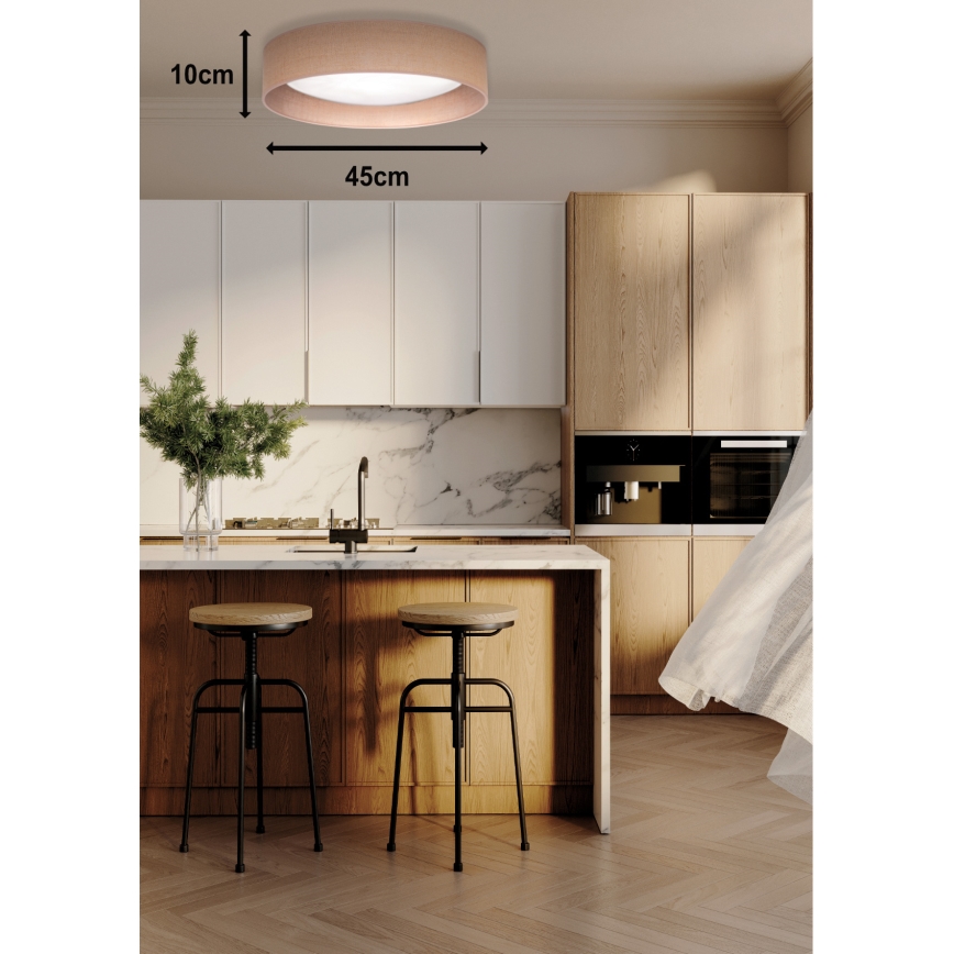 Duolla - LED Laevalgusti ROLLER LED/24W/230V d. 45 cm helepruun