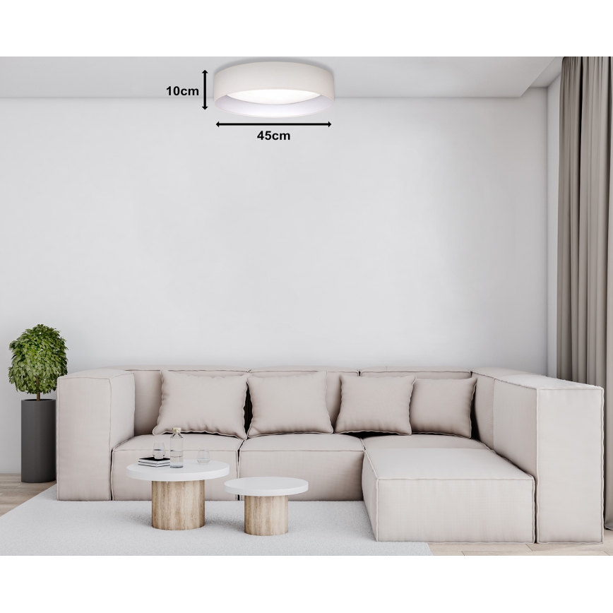 Duolla - LED Laevalgusti ROLLER LED/24W/230V d. 45 cm kreemikas