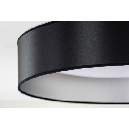 Duolla - LED Laevalgusti ROLLER LED/24W/230V d. 45 cm must/hõbedane
