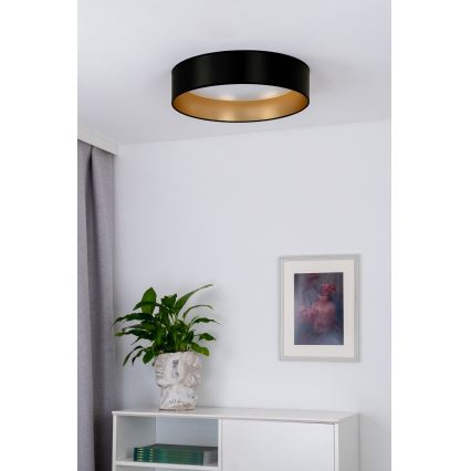 Duolla - LED Laevalgusti ROLLER LED/24W/230V d. 45 cm must/kuldne