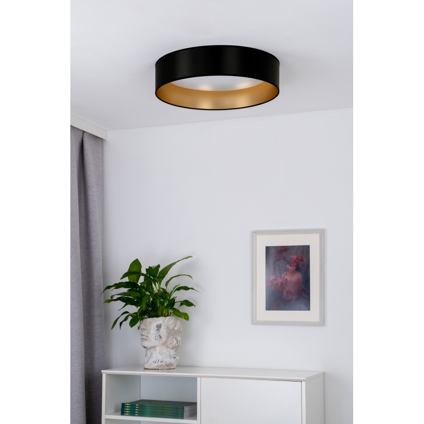 Duolla - LED Laevalgusti ROLLER LED/24W/230V d. 45 cm must/kuldne