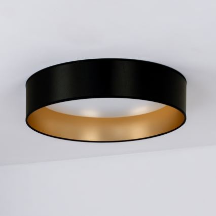 Duolla - LED Laevalgusti ROLLER LED/24W/230V d. 45 cm must/kuldne