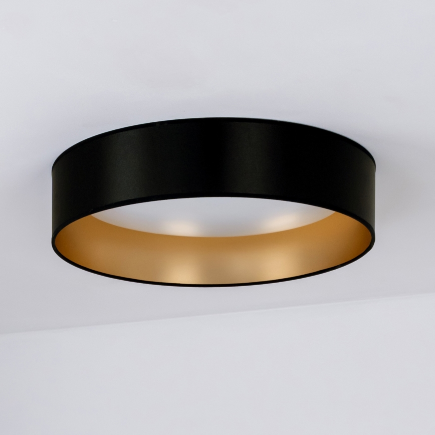 Duolla - LED Laevalgusti ROLLER LED/24W/230V d. 45 cm must/kuldne