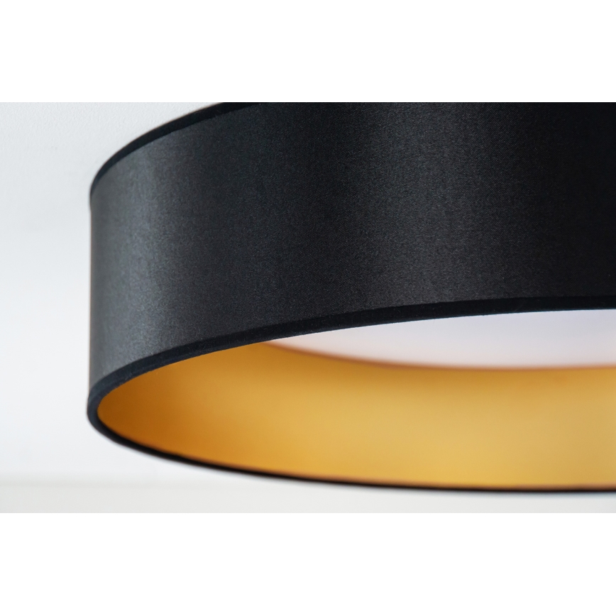 Duolla - LED Laevalgusti ROLLER LED/24W/230V d. 45 cm must/kuldne