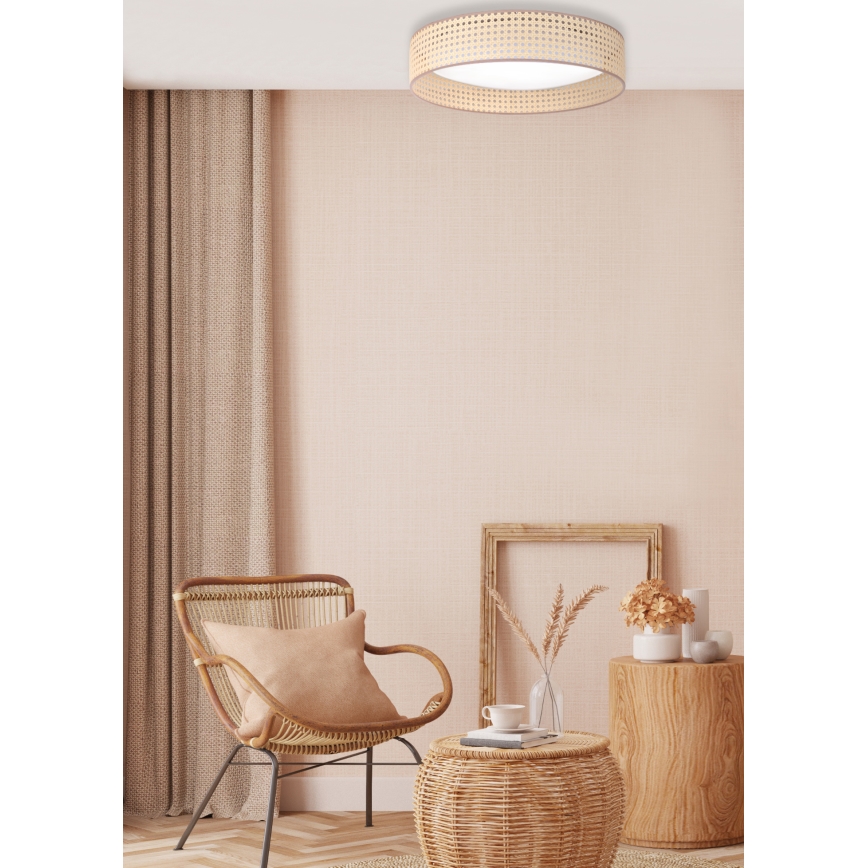 Duolla - LED Laevalgusti ROLLER LED/24W/230V d. 45 cm rotang