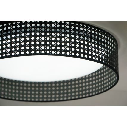 Duolla - LED Laevalgusti ROLLER RATTAN LED/24W/230V d. 45 cm must