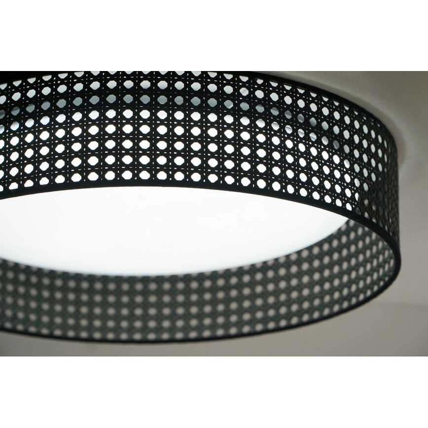 Duolla - LED Laevalgusti ROLLER RATTAN LED/24W/230V d. 45 cm must