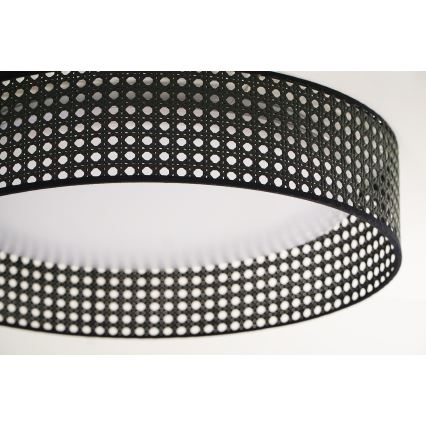 Duolla - LED Laevalgusti ROLLER RATTAN LED/24W/230V d. 45 cm must