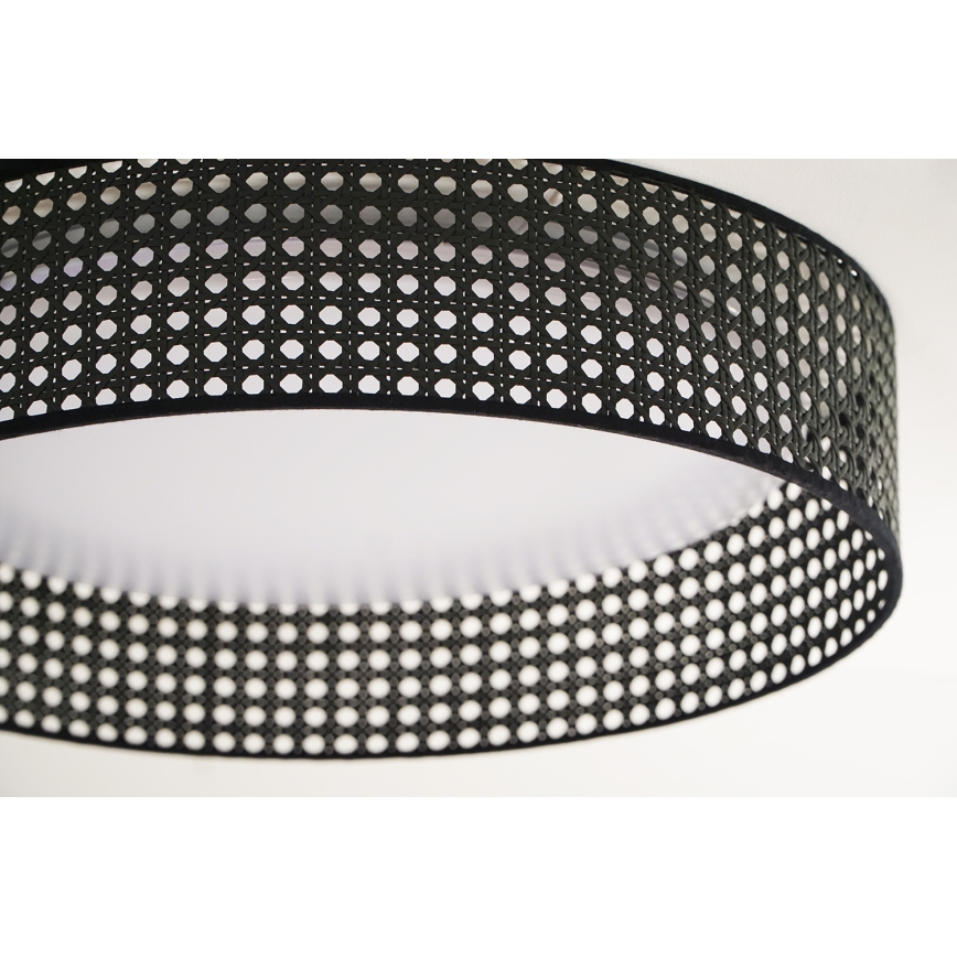 Duolla - LED Laevalgusti ROLLER RATTAN LED/24W/230V d. 45 cm must