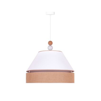 Duolla - Lühter AVIGNON 1xE27/15W/230V d. 50 cm valge/pruun