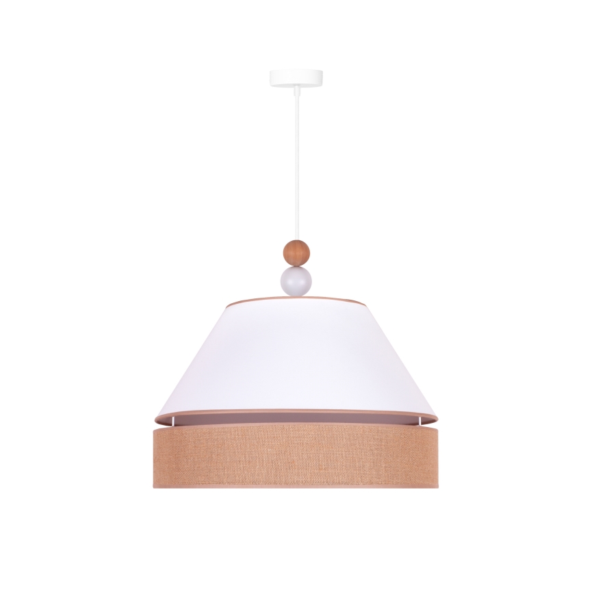 Duolla - Lühter AVIGNON 1xE27/15W/230V d. 50 cm valge/pruun
