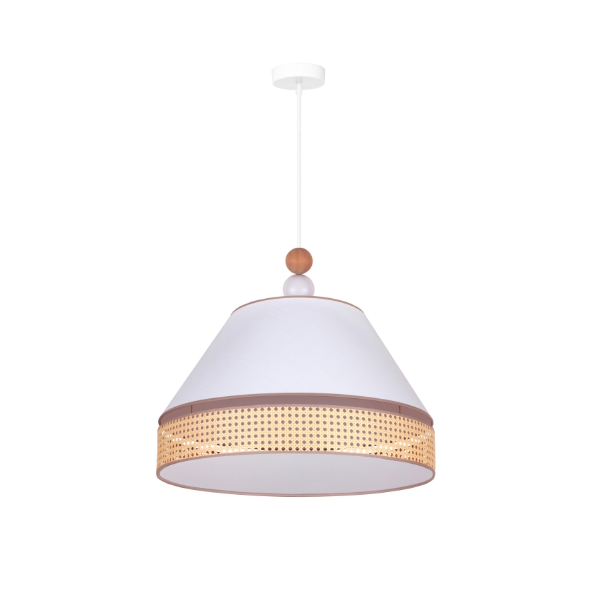 Duolla - Lühter AVIGNON 1xE27/15W/230V d. 50 cm valge/punutud