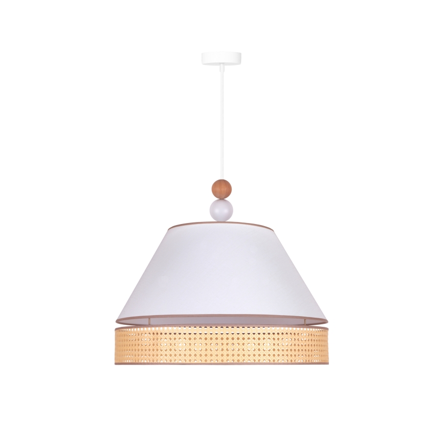 Duolla - Lühter AVIGNON 1xE27/15W/230V d. 50 cm valge/punutud