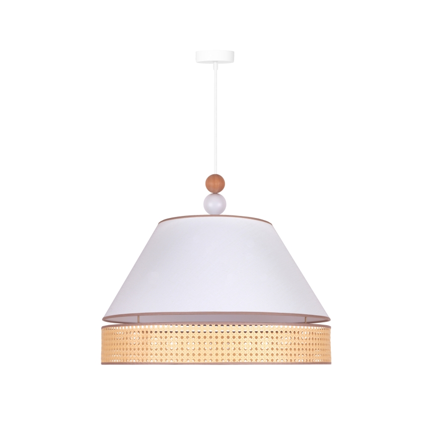 Duolla - Lühter AVIGNON 1xE27/15W/230V d. 60 cm valge/punutud