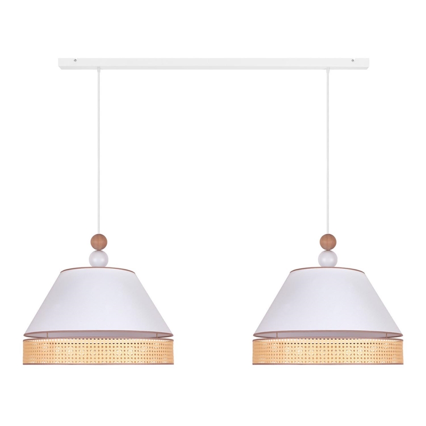 Duolla - Lühter AVIGNON 2xE27/15W/230V valge/punutud