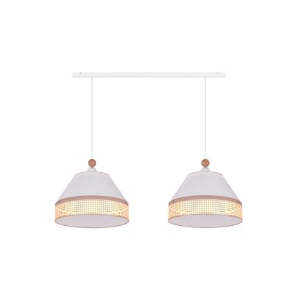 Duolla - Lühter AVIGNON 2xE27/15W/230V valge/punutud