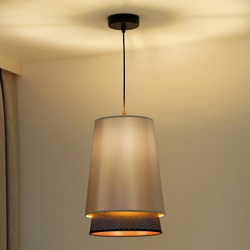 Duolla - Lühter BELL SHINY 1xE27/15W/230V d. 25 cm hõbedane/must