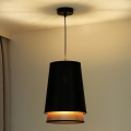 Duolla - Lühter BELL SHINY 1xE27/15W/230V d. 25 cm must/vask