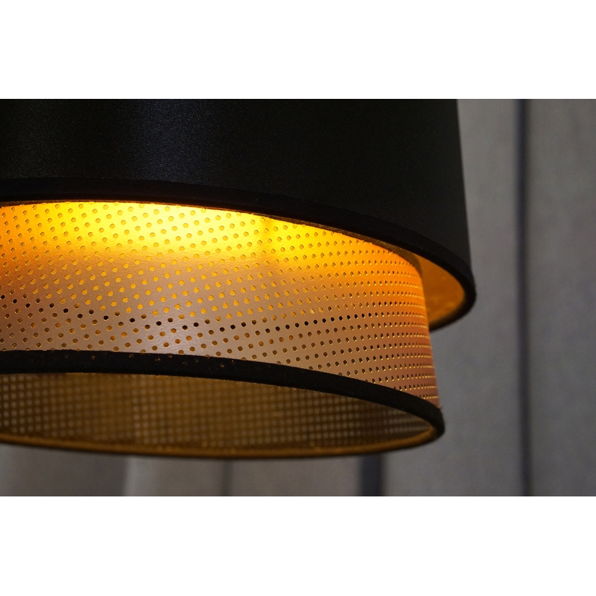 Duolla - Lühter BELL SHINY 1xE27/15W/230V d. 25 cm must/vask