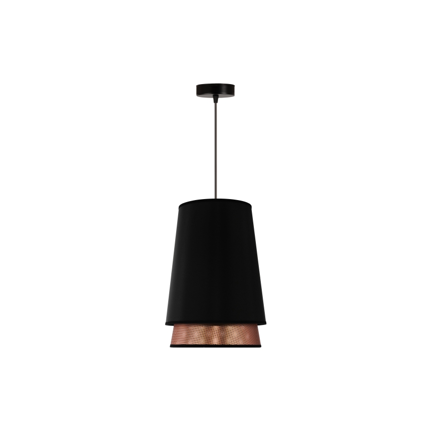 Duolla - Lühter BELL SHINY 1xE27/15W/230V d. 25 cm must/vask