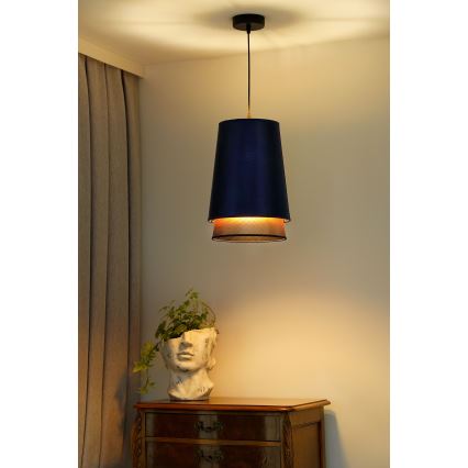 Duolla - Lühter BELL SHINY 1xE27/15W/230V d. 25 cm sinine/vask