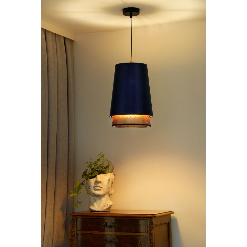 Duolla - Lühter BELL SHINY 1xE27/15W/230V d. 25 cm sinine/vask