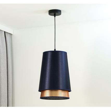 Duolla - Lühter BELL SHINY 1xE27/15W/230V d. 25 cm sinine/vask