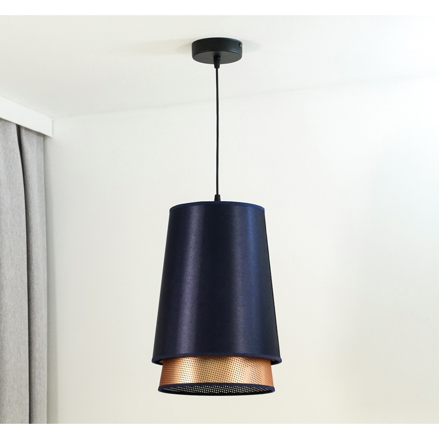 Duolla - Lühter BELL SHINY 1xE27/15W/230V d. 25 cm sinine/vask