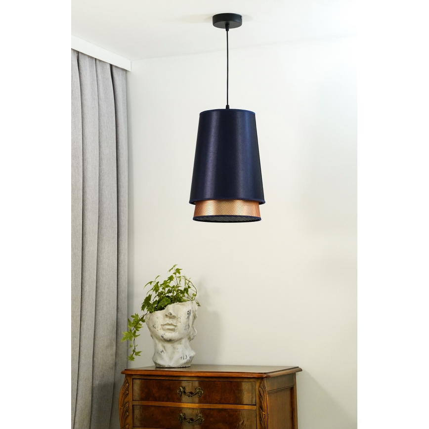 Duolla - Lühter BELL SHINY 1xE27/15W/230V d. 25 cm sinine/vask