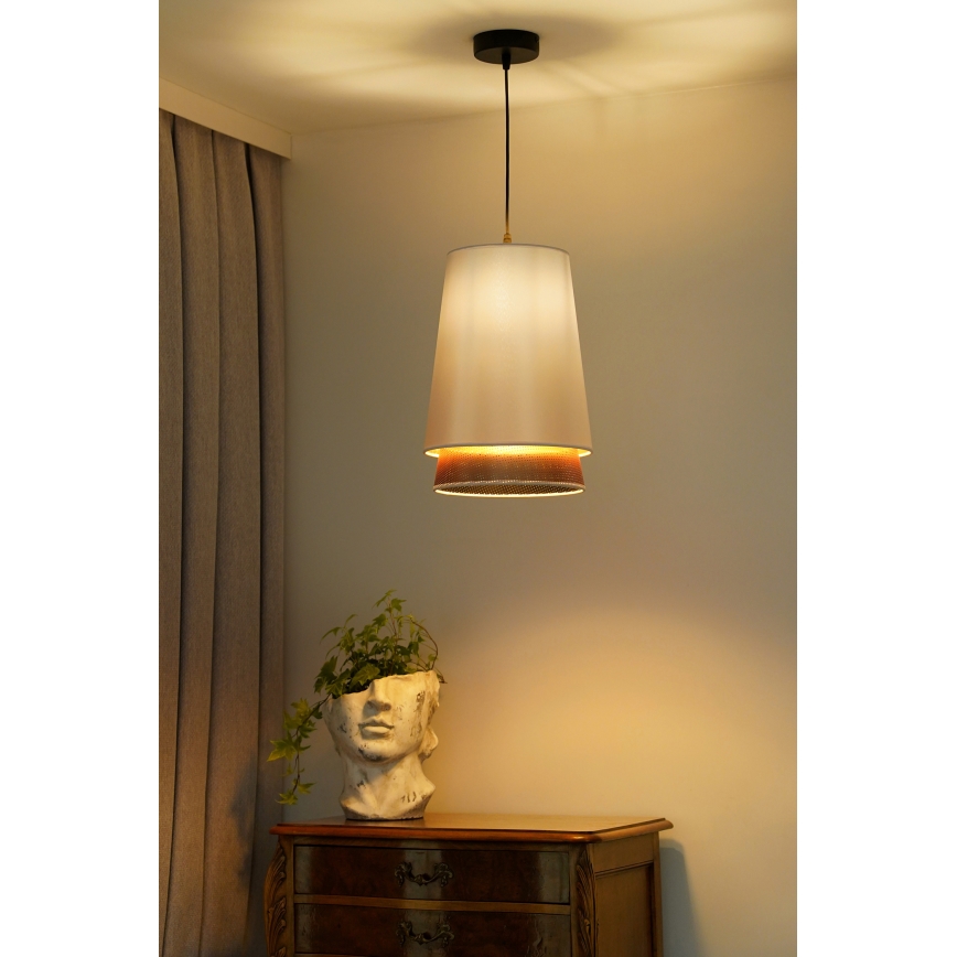 Duolla - Lühter BELL SHINY 1xE27/15W/230V d. 25 cm valge/vask