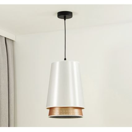 Duolla - Lühter BELL SHINY 1xE27/15W/230V d. 25 cm valge/vask