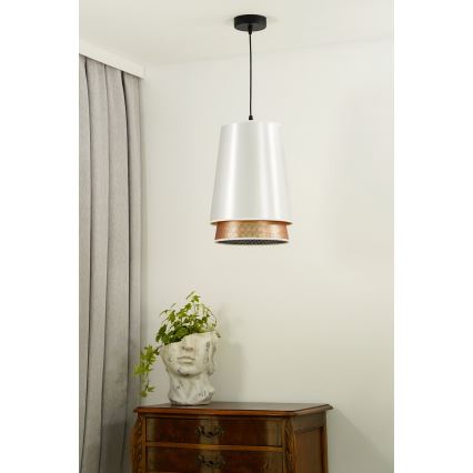 Duolla - Lühter BELL SHINY 1xE27/15W/230V d. 25 cm valge/vask