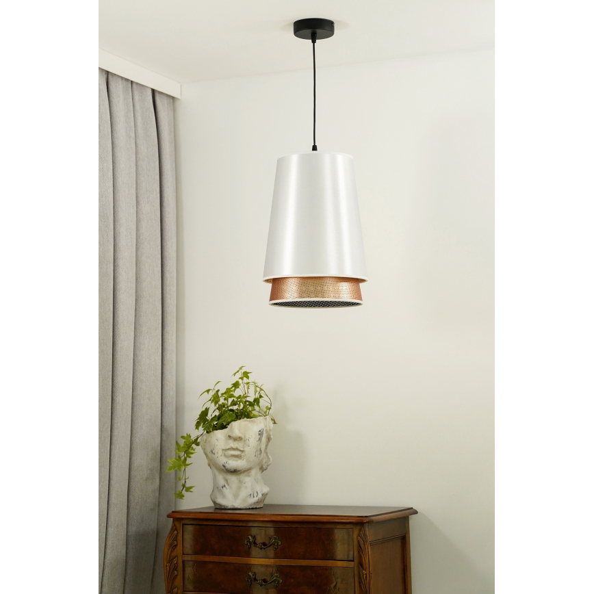Duolla - Lühter BELL SHINY 1xE27/15W/230V d. 25 cm valge/vask
