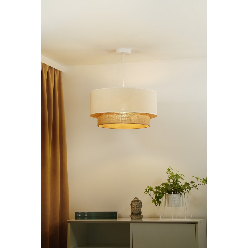 Duolla - Lühter BOHO 1xE27/15W/230V beež/pruun