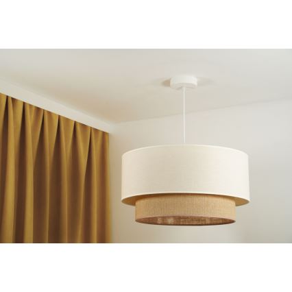 Duolla - Lühter BOHO 1xE27/15W/230V beež/pruun